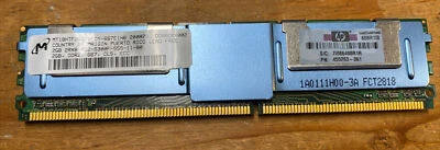 2GB HP 455263-061 Micron MT18HTF25672FDY-667E1NG PC2-5300F 2Rx8 FBDIMM RAM - Image 1 of 2