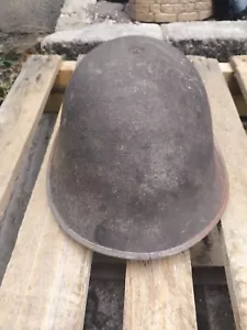 MKIV TURTLE Helmet Real British Army WW2 Office Era Steel Shell Olive Drab VTG - Picture 1 of 7