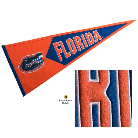 Florida UF Gators Embroidered and Wool College Pennant Cover