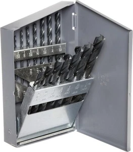 Chicago Latrobe 15pc Drill Bit Set 1/16"-1/2" Black Oxide 57713 Made In USA - Picture 1 of 6