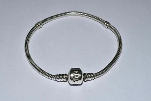 PANDORA Sterling Silver Barrel Clasp Bracelet Size 8.3 590702HV - Picture 1 of 1