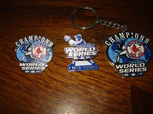 2004 BOSTON RED SOX WORLD SERIES CHAMPIONS PIN, Key Chain & I Was There Pin NEW - Picture 1 of 1