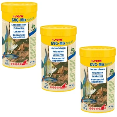 750 ml sera GVG-Mix Nature - 3 Dosen Fischfutter Leckerbissen zu je 250 ml  - Bild 1 von 3