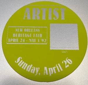 New Orleans Heritage Fair Satin Backstage Artist Pass 4-26-1992 - Picture 1 of 1