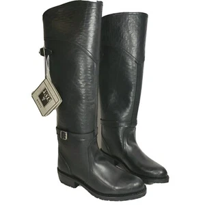 Frye Mujer Botas Dorado Hasta la Rodilla Goma Forrado Conejo Lug Riding 6 Ajuste 5.5 Nuevo - Imagen 1 de 10