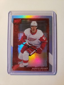 2023/24 Upper Deck Series 1 MORITZ SEIDER "Red" Star Surge Die Cut - Detroit SP!