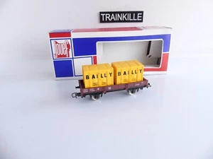 6450 JOUEF CHAMPAGNOLE WAGON PLAT A ESSIEUX CONTENEURS BAILLY - Picture 1 of 4