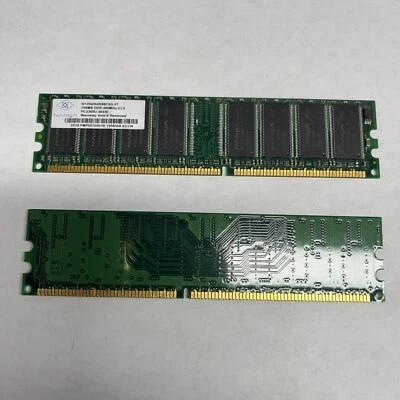 Nanya 256MB PC3200 DDR-400MHz non-ECC Unbuffered CL3 184-Pin DIMM Memory Module - Image 1 of 2