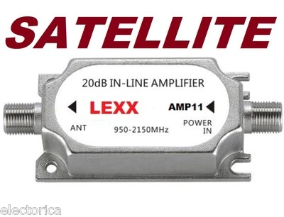 SATELLITE INLINE AMPLIFIER BELL TV  BOOSTER DIRECTV DISH NETWORK LNB AMP FTA - Image 1 of 3
