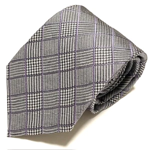 Burberry London Tie Checkered Houndstooth Sharp Luxury Dapper Handmade England - Picture 1 of 20