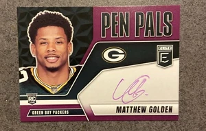 2025 Elite Matthew Golden Auto Pen Pals Purple Ink SSP Packers - Bild 1 von 1