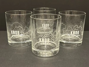 Knob Creek 3.5" Whiskey Rocks Topography Map Etched Glasses - Set of 4 - Picture 1 of 7
