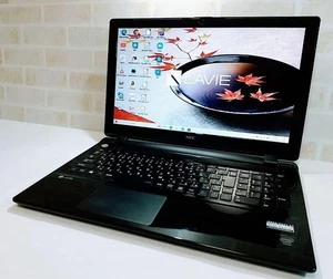 Nec Lavie Laptop 500Gb Storage Webcam Black Finish Everyday Use Portable Pc - Picture 1 of 9