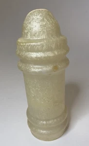 Vtg Art Deco Frosted Glass Shade Bullet / Torpedo Boudoir Lampshade - Picture 1 of 16
