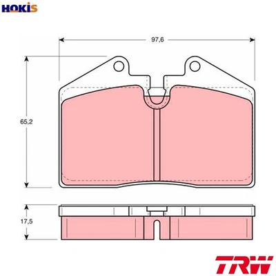 JUEGO PASTILLAS FRENO DISCO GDB379 PARA FERRARI MONDIAL/Convertible 456/GT/GTA 3.5L Foto 1 de 4