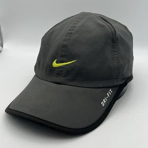 Nike Featherlight Dri-Fit Golf Hat Gray And Neon Green Adjustable Unisex - Picture 1 of 7