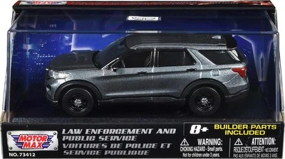 2022 Ford Police Interceptor Utility Gray Unmarked Custom Builder's Kit 1:43 - Image 1 of 2