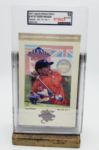 2001 Legends Masters Cover H112 Tiger Woods Volume 13 #1 Post Card PRO Gem 10 B - Imagen 1 de 3