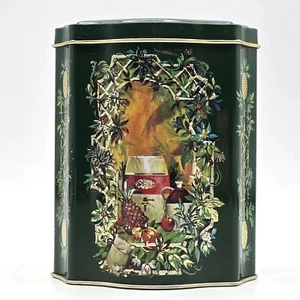 Christmas Décor 1981 Avon Tin Canister Tea Coffee Candy Storage Made in England  - Picture 1 of 9