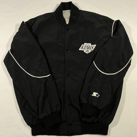 Vintage Los Angeles Kings Button Down Starter Jacket Made In USA Size XL Cover