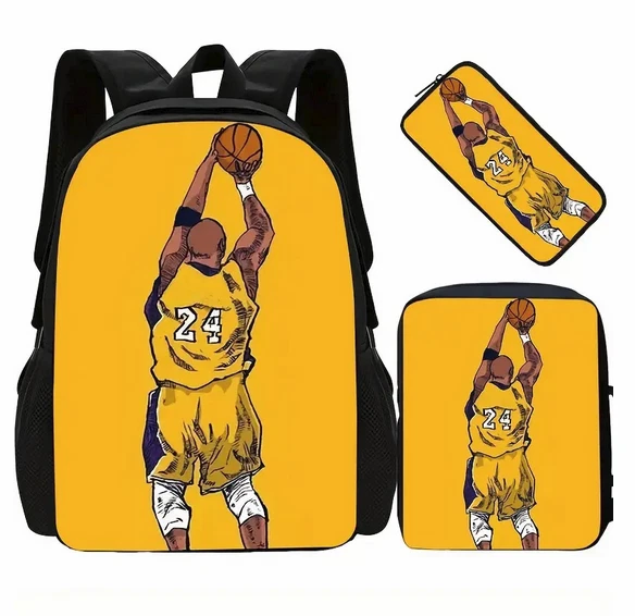 Basketball # 24 Crossbody Backpack & Pencil Case Set Back-to-School Essentials - Image 1 of 4