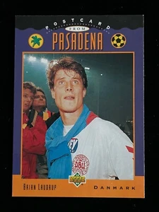 1994 Upper Deck World Cup #UD1 Brian Laudrup insertos inglés/alemán tarjeta de fútbol - Imagen 1 de 2