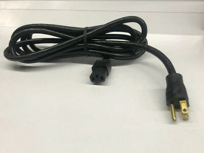 AC Power Cord, 5-15P to C13, Heavy 14 AWG, 15A, 10ft, Black, Volex - Image 1 of 4