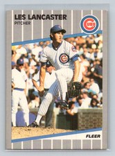 1989 Fleer #429 Les Lancaster Chicago Cubs Baseball Card
