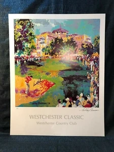 Arnold Palmer & Leroy Neiman Signed Westchester Classic Golf Lithograph JSA - Picture 1 of 6