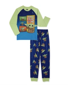 Baby Yoda The Child Star Wars Boys Pajamas Force is Strong Size 6/7 or 8 NWT - Picture 1 of 1