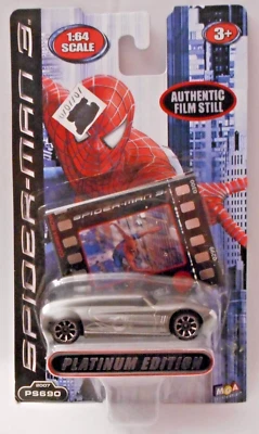 MGA 2006 Spider-Man 3 Edición Platino Diecast PS690 con Fotografía de Película - Nuevo en Paquete Foto 1 de 4