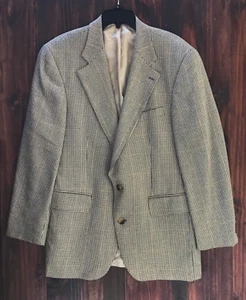 Vintage Mens Polo University Club Sport Coat Houndstooth Jacket Size 40 Regular - Picture 1 of 12