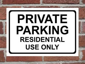 Private Parking Residential Use Only Correx Safety Sign 300mm x 200mm. - Picture 1 of 3
