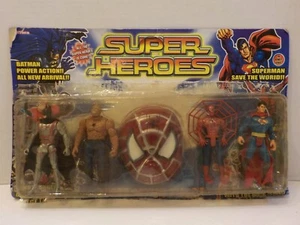 N G0406 RARE Vintage super hero figure set Batman Spider-man thing - Picture 1 of 5