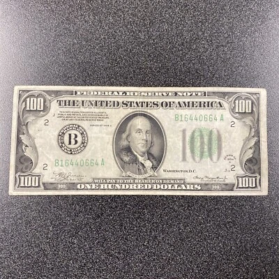 1934-A $100 FRN FEDERAL RESERVE NOTE New York, NY - Image 1 of 4