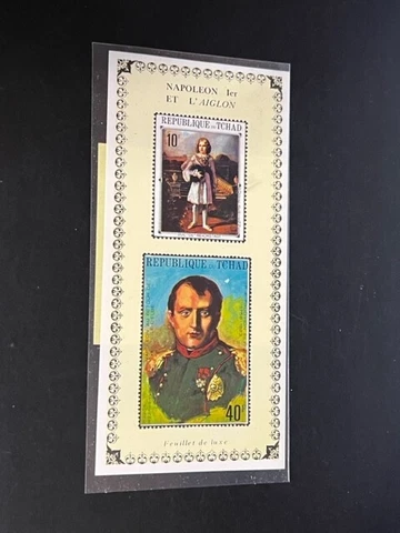 Chad Stamp C63 Deluxe sheet of 2 MH Cover