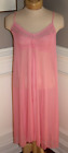 Y2K Vintage Pink Lace Slip Nightie gown Shirley Hollywood sheer lace cutout bra