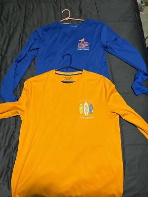 Top manga larga ORIGINAL "INTEMPERIE" VINTAGE. Naranja y Azul Talla Mediana Foto 1 de 2