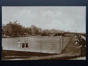 Norfolk Great Yarmouth TENNIS COURTS - Old RP Postcard - Picture 1 of 2