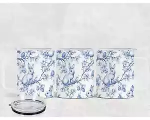 12 Oz Chinoiserie Easter Insulated Stainless Steel Camp Mug , Personalized Gift - Picture 1 of 5