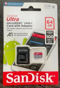 SanDisk Ultra microSDXC UHS-1 Card with Adapter 64GB - Photo 1 sur 1