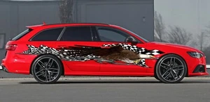 Checkered flag Car Stickers, US eagle Car Graphics, American pride Full Color - Bild 1 von 10