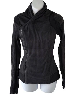 Lululemon Bhakti Yoga Wrap Jacket  Luon Pique Black Dark Slate / Black Size 4 - Image 1 of 4