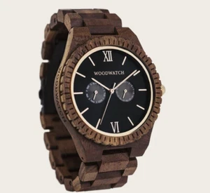 Woodwatch Dark Orion Acacia & Black Mens Watch REF CO9 - Picture 1 of 4