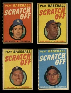 1971 Topps Scratch Offs Baseball Complete Set of 24 NMT - Hank Aaron Al Kaline - Bild 1 von 10