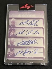 2020-21 Leaf Superlative Magenta Plate Lemieux/Goulet/Clark/Messier HOF Auto 1/1