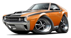 1970 AMC AMX Muscle Car Art Print NEW - Picture 1 of 1