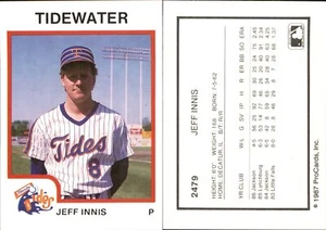 Jeff Innis 1987 ProCards #2479 RC Card *AutographDen* Tidewater Tides - Picture 1 of 1