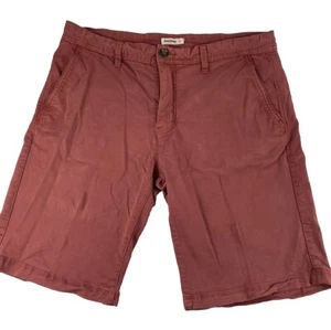 Just Jeans Mens Shorts Chino Burgundy Stretch Cotton Elastane Casual Zip Sz W35 - Picture 1 of 12