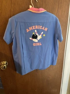 Vintage American Girl Bowling Shirt Youth Medium 1990s - Picture 1 of 4